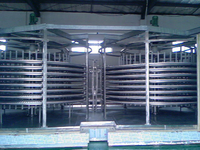 High Quality Duplex Spiral Freezer 1000kg -3000kg / h pro Quid Food Seafood Processing