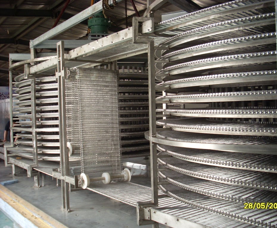 FSL1000 Spiral Freezer for Frozen SeaFood with Freon Refrigeration System From China First Cold Chain 