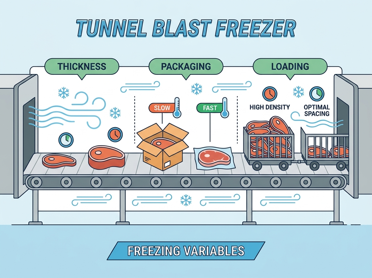 Tunnel Blast Freezer for Meat Processing