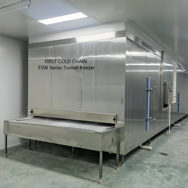 China FSW500 Tunnel Quick Freezer for Chicken parts Freeze From First Cold Chain 