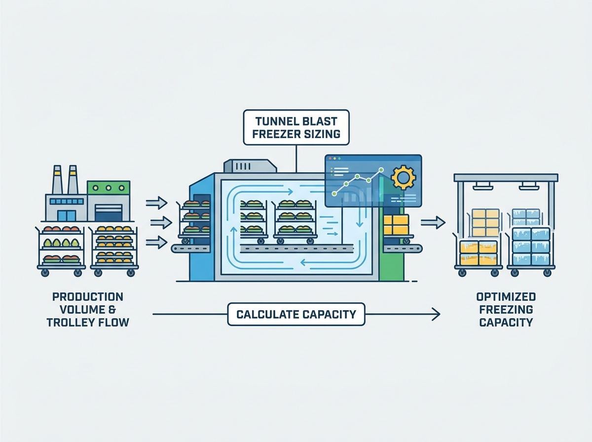 Tunnel Blast Freezer for Trolley-Based Food Production