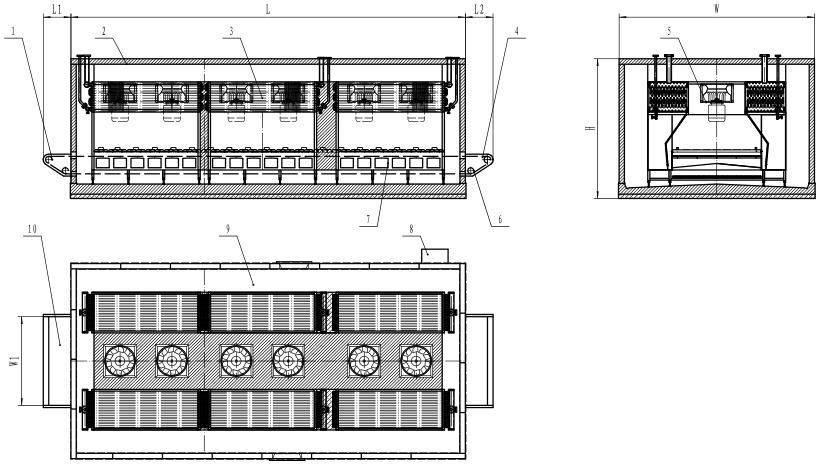High-pressure air ducts and impingement blowing system for rapid meat freezing