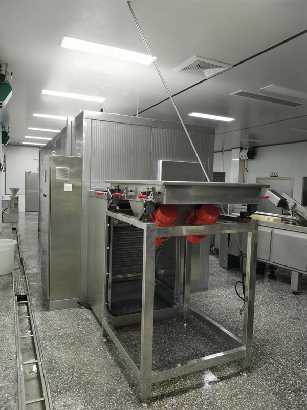 Individually Quick Freezer / Fluidized Bed IQF Freezer Machinery 300kg/h For Frozen fries 
