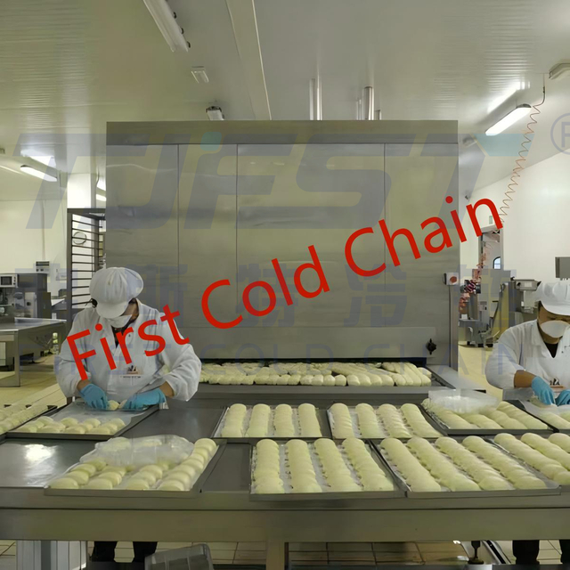 Sina Primum Frigidi Chain cuniculum Freezer Pizza Processing Factory 