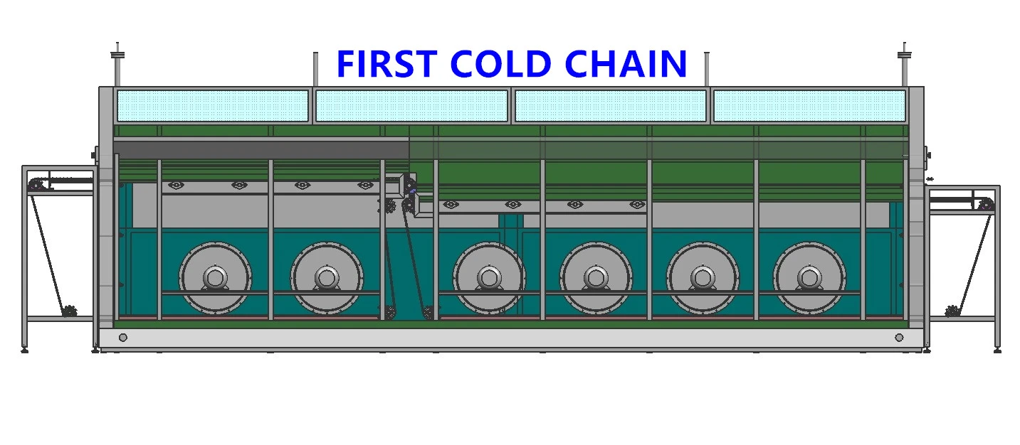 Industriell FSLD3000 fluidisert IQF-fryser for rask frysing av pommes frites, gr&oslash;nnsaker og frukt.png
